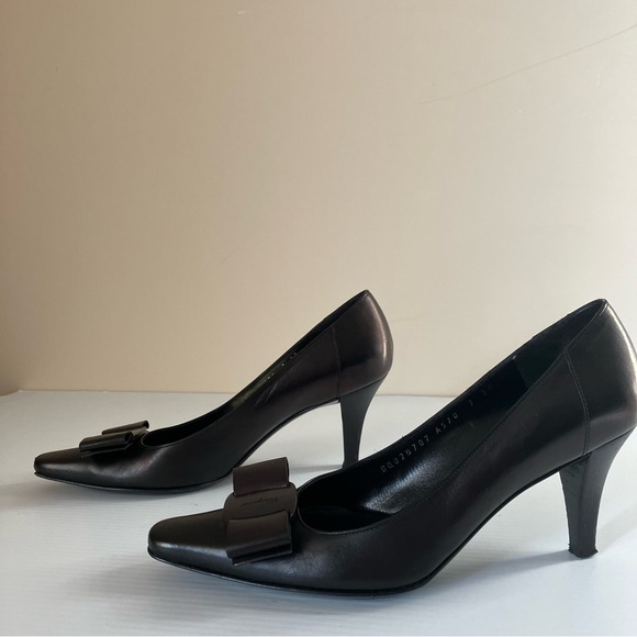 Salvatore Ferragamo “the Beira” 7cm Black Bow Heels size 7 - Picture 6 of 12